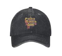 LHJHZDJC Charlie Daniels, The Grand Ole Band, Cappello in Denim per Festival di Musica retrò Cappello da Uomo con Design Traspirante Cappellino da Baseball da Donna