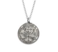 LHJHZDJC Collana con ciondolo a forma di arcangelo, da uomo, da indossare tutti i giorni, stile vintage, con ciondolo a forma di re di Salomone, amuleto rotondo, ottimo regalo per lei