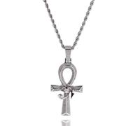 LHJHZDJC Collana con ciondolo a forma di croce con occhio di dio di Horus, per uomini e donne, gioiello alla moda, stile hip hop, alla moda, ottimo regalo per lei