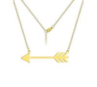 LHJHZDJC Collana con ciondolo a forma di freccia d'amore per uomo e donna, da indossare tutti i giorni, collana girocollo color oro, alla moda, gioielli Kpop, ottimo regalo per lei
