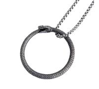 LHJHZDJC Collana con ciondolo a forma di serpente Ouroboros per uomo e donna, da indossare tutti i giorni, gioiello alla moda, stile punk, vintage, idea regalo per lei
