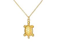 LHJHZDJC Collana con ciondolo a forma di tartaruga, per uomo e donna, da indossare tutti i giorni, con tartaruga, color oro, gioiello alla moda, ottimo regalo per lei