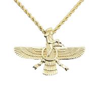 LHJHZDJC Collana con ciondolo per uomo e donna, gioiello alla moda e alla moda, stile punk, luce e fuoco della verità, amuleto zoroastrico, gioiello da uomo, ottimo regalo per lei