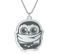 LHJHZDJC Collana da uomo che indossa una sciarpa con ciondolo a forma di gufo, graziosa collana da donna e da uomo, regalo per lei
