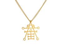 LHJHZDJC Collana da uomo con sigillo di Anubis Ipos alla moda da donna egiziano dio della decadenza imbalsamazione funerali Ankh gotico Egitto collana streetwear accessorio per uomo donna regalo