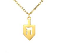LHJHZDJC Collana da uomo e donna, gioiello alla moda ebraico Chai, collana da donna classica ebraica con segno della vita, lettera Chai, gioiello ebraico, ottimo regalo per lei