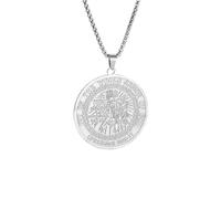 LHJHZDJC Collana da uomo e donna, gioiello alla moda, stile etnico retrò, collana con medaglia, cavaliere, croce sacra, per uomo, punk, alla moda, fantastico regalo per lei