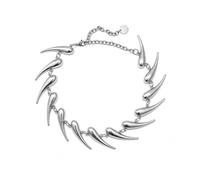 LHJHZDJC Collana girocollo con rivetti per uomo donna catene punk collo collane collare corto dente di lupo gioielli streetwear accessorio per uomo donna regalo casual