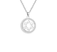 LHJHZDJC Collana girocollo per uomo e donna, da indossare tutti i giorni, con zirconi e stella di David, collana girocollo da donna, colore oro, esagono, israele, ebraismo, ebraico, gioiello ottimo