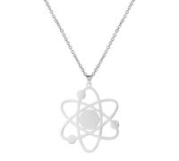 LHJHZDJC Collana girocollo per uomo e donna, gioiello alla moda da donna, colore oro, collana girocollo The Bigbang Theory, atomo, fisica, chimica, scienza, ottimo regalo per lei