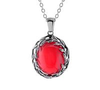 LHJHZDJC Collana per uomo donna europea e americana personalizzata in fusione cava multicolore gemma ciondolo collana catena regalo casual quotidiano