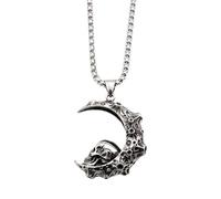 LHJHZDJC Collana per uomo donna gotico retrò teschio collana da uomo catena punk biker teschio collana gioielli moda regalo casual quotidiano