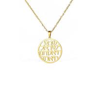LHJHZDJC Collana per uomo e donna, gioiello alla moda, gioiello alla moda, ebraico, ebraico, per uomini e donne, simbolo della fede, lettere ebraiche aaroniche, collana con ciondolo per preghiera