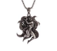 LHJHZDJC Collane e gioielli da uomo alla moda classica a nove code volpe sexy dea collana con ciondolo per le donne tendenza unica punk uomo gioielli regalo per lei ciondolo in acciaio inossidabile