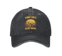 LHJHZDJC Escavatore Il Tuo Buco È Il Mio Obiettivo Lavoratore Berretti da Baseball Casual Distressed Denim Copricapo Unisex da Viaggio All'aperto Cappelli Regolabili cap