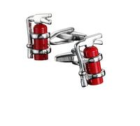 LHJHZDJC Gioielli di lusso Gemelli di alta qualità Cappello di sicurezza fuoco Giudice martello sveglia camicie da uomo Gemelli regalo per lei Ciondolo in acciaio inossidabile