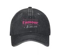 LHJHZDJC L'Amour De Ma Vie Uomo Donna Berretto da Baseball Distressed Lavato Caps Cappello Vintage attività All'aperto Copricapo