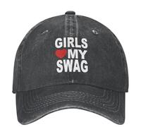 LHJHZDJC Le Ragazze Amano Il Mio Berretto da Baseball Lavato Swag Divertente dicendo Casual Trucker papà Cappello Estivo Uomini Donne Sport all'Aria Aperta Designer Snapback cap