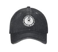 LHJHZDJC Non Aver Paura di Salire in Cima se Muore Muore, umoristico, Design dei Cartoni Animati Demin cap Cappello Estivo Leggero Berretto da Baseball da Uomo