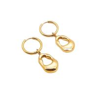 LHJHZDJC Orecchini a perno in acciaio inossidabile che non sbiadiscono gioielli gioielli in acciaio al titanio vuoto solido zucca orecchini per donne regalo per lei