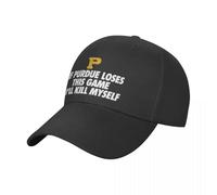 LHJHZDJC Se Purdue perde Questo Gioco, Mi ucciderò Berretto da Baseball Cappello da Gentiluomo Cappello di Grandi Dimensioni Berretto da Palla Cappellino da Golf per Uomo da Donna