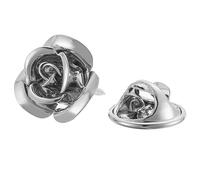 LHJHZDJC Spille da uomo e da donna di lusso Lucky Clover spille amore rose foglia cristallo risvolti spille cappelli sciarpe accessori gioielli regalo per lei ciondolo in acciaio inossidabile