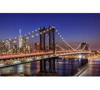 LHJOYSP puzzle 3d 1000 pezzi Luci notturne della città luci del ponte new york usa 75x50cm