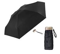 LHKJ 1 Pezzi Mini Ombrello Portatile,Ombrello Pieghevole Piccolo,Resistenza Antivento, Portatile, Automatico,Doppia-Uso Ombrello da Sole/Pioggia,UPF>50+,Nero