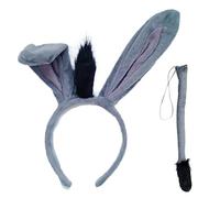 LHKJ 1 Set di 2 Pezzi Costumi Animali Fascia,Fascia per Costume di Animali,Costume da Asino per Adulti,Bambini,Halloween,Feste a Tema,Cosplay,Compleanni,Spettacoli di Cartoni Animati