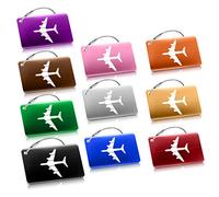 LHKJ 10 pezzi Etichette per Bagagli,Viaggio Bagagli Tag in Alluminio Bagagli Tag,Colore diverso