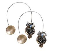 LHKJ 2 Pezzi Fibbia della Tenda,Fibbia di Gufo Decorativo Magnetico Corda per Tende Tieback,38cm