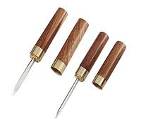 LHKJ 2 pezzi set di Aghi per Tè,Rompighiaccio in Acciaio Inossidabile,Coltello da Tè Pu'er con Manico in Legno