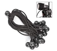 LHKJ 25 Pezzi Elastici con Sfera Supporto,Bungee Ball per Il Fissaggio di Tende,Nero