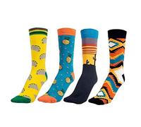 LHKJ 4 Pezzi Calze Fantasia Uomo,Calze da Uomo Colorati Calzini Divertenti