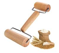 LHKJ Matterello in Legno,Rullo Stendipasta per Pizza Doppio Rotolo di Mattarello Legno