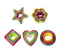 LHKJ Set di 25 Tagliabiscotti Stampi, Colorate Formine per Biscotti Stampo per Biscotti
