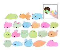 LHKJ Squishy - 20 statuette animali piccoli animali anti stress sollievo giocattolo (stile e colore casuale)