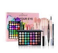 LHLXZQ Set Trucco per Occhi, Kit Trucco Viaggio Completo con Eyeshadow Palette, Mascara, Eyeliner, Matita per Sopracciglia e Pennelli Makeup, Set Regalo per Donne e Ragazze Principianti, 02B