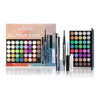 LHLXZQ Set Trucco per Occhi, Kit Trucco Viaggio Completo con Eyeshadow Palette, Mascara, Eyeliner, Matita per Sopracciglia e Pennelli Makeup, Set Regalo per Donne e Ragazze Principianti, 01B