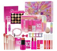 LHLXZQ Set Trucco, Portatile Kit Trucco Viaggio con Ombretti, Correttore, Rossetto, Mascara, Eyeliner e Pennelli Makeup per Occhi, Viso e Labbra, Set Regalo per Donne e Ragazze Principianti#1