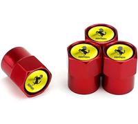LHLYNYT 4 Pezzi Tappi per Ferrari 365 GT/4 Berlinetta Boxer GT/4 BB 1971 1972 1973, Coprivalvole Auto in Metallo Cappucci Coperture Valvole Macchina Valvole Pneumatici,D