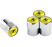 LHLYNYT 4 Pezzi Tappi per Ferrari Dino 208 GT4 1975 1976 1977 1978 1979 1980, Coprivalvole Auto in Metallo Cappucci Coperture Valvole Macchina Valvole Pneumatici,C