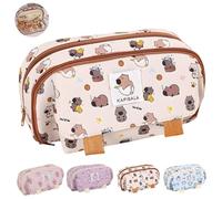 LHLZNB Astuccio grande - astuccio trasparente e grande per ragazze, grazioso astuccio per la scuola, astuccio personalizzato, design estetico, perfetto per esami, astuccio legami., cachi, Adorabile