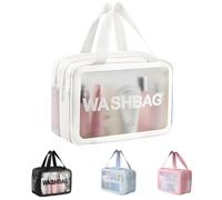 LHLZNB Borsa da toilette trasparente, borsa da viaggio in PVC trasparente con separazione asciutta bagnata, borsa cosmetica per trucco, borsa per trucco da viaggio, borsa per trucco, borsa da trucco