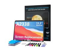 LHM Schermo di ricambio A2338 per MacBook Pro 13.3" M1 M2 Retina EMC 3578 EMC 8162 MYD83 MYD92 MYDA2 MYDC2 MNEQ3 MNEP3 MNEJ3 2560x1600 Display LCD completo con kit di fissaggio (grigio siderale)