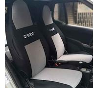 LHMM Set di coprisedili avvolgenti per Auto da 2 Pezzi, per Smart 451 Fortwo, Cuscino del Sedile Anteriore Traspirante, Quattro Stagioni, Rivestimento Protettivo Antiscivolo,Normal-Grau