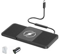LHMM Tappetino di Ricarica per Auto per Mercedes Benz A Class/B Class/C Class/E Class/S Class, Caricabatterie per Auto Wireless Antiscivolo Caricabatterie Wireless per Auto,Type-C