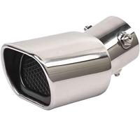 LHMM Terminale di Scarico Auto per Smart 453 Fortwo Forfour 2015-2020, terminale di Scarico Posteriore in Acciaio Inox, Tondo Blu,Square-Silver