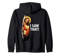 L'Ho Visto - Divertente Meme Cristiano su Gesù Felpa con Cappuccio