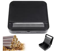 LHOEST Rollbox per sigarette, tabacco, rotante, diametro 6 - 8 mm, lunghezza 70 mm, rullo con 100 pezzi di carta per sigarette, macchina per arrotolare sigarette, macchina per tappare il tornio
